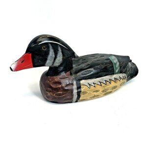 Handcrafted Heritage Mint Ltd. Wooden Duck Decoy Figurine